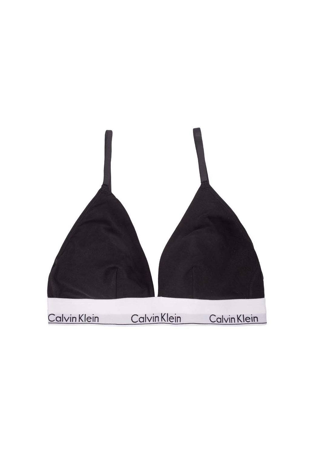 CALVIN KLEIN - Women's triangle logo bralette  - Size L-10