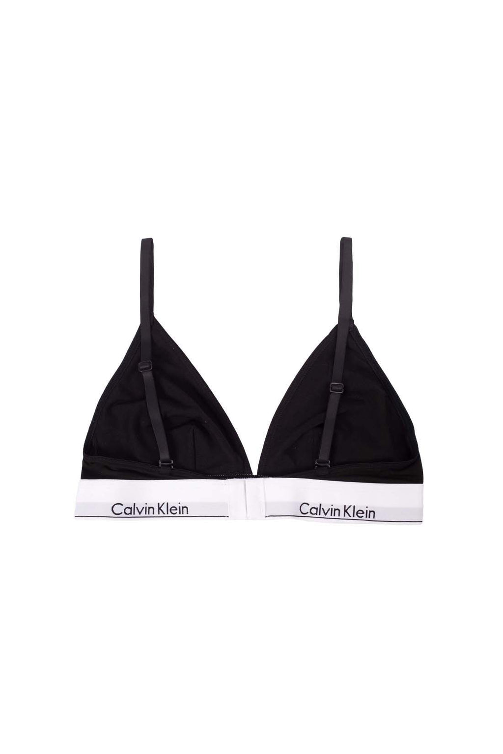 CALVIN KLEIN - Women's triangle logo bralette  - Size L-3