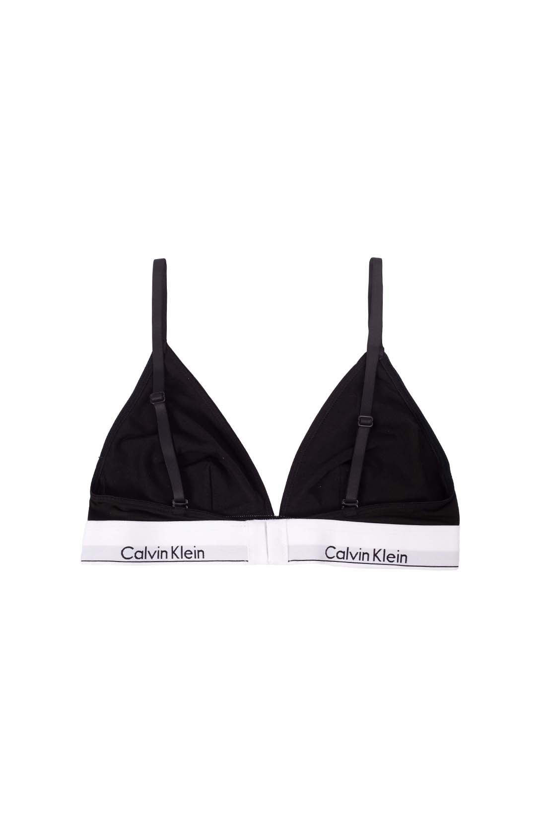 CALVIN KLEIN - Women's triangle logo bralette  - Size L-6