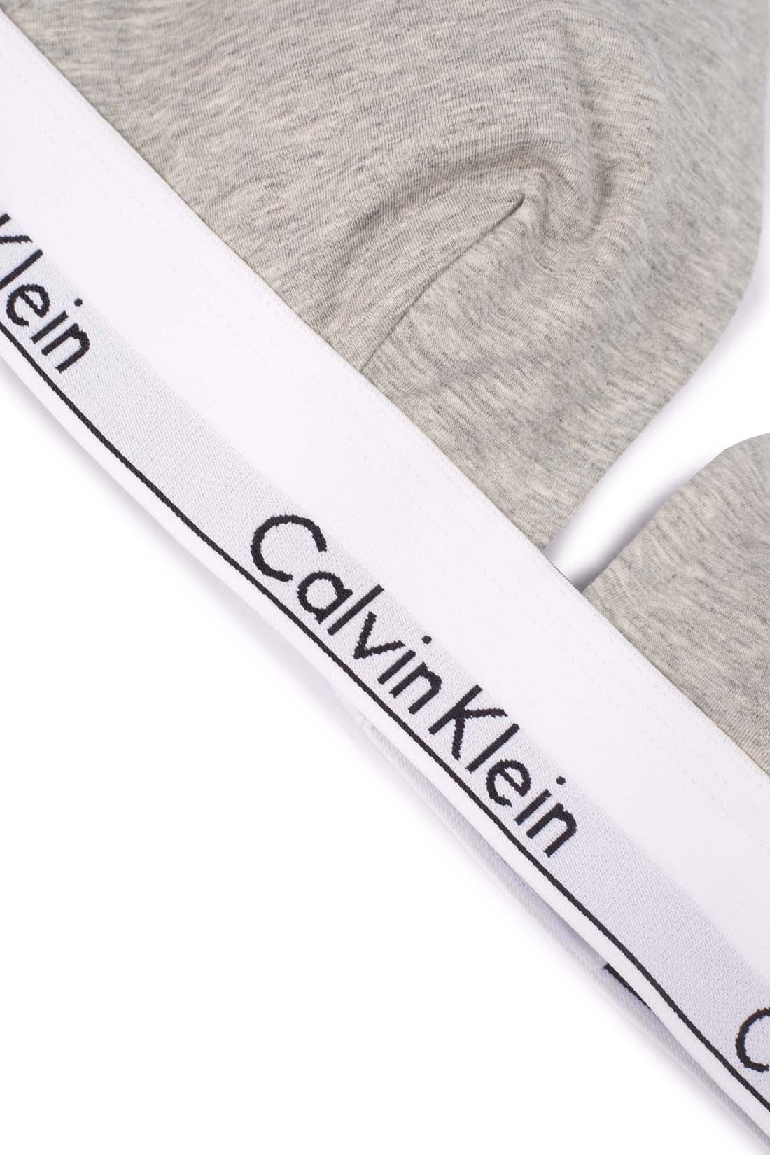 CALVIN KLEIN - Women's triangle logo bralette  - Size L-14