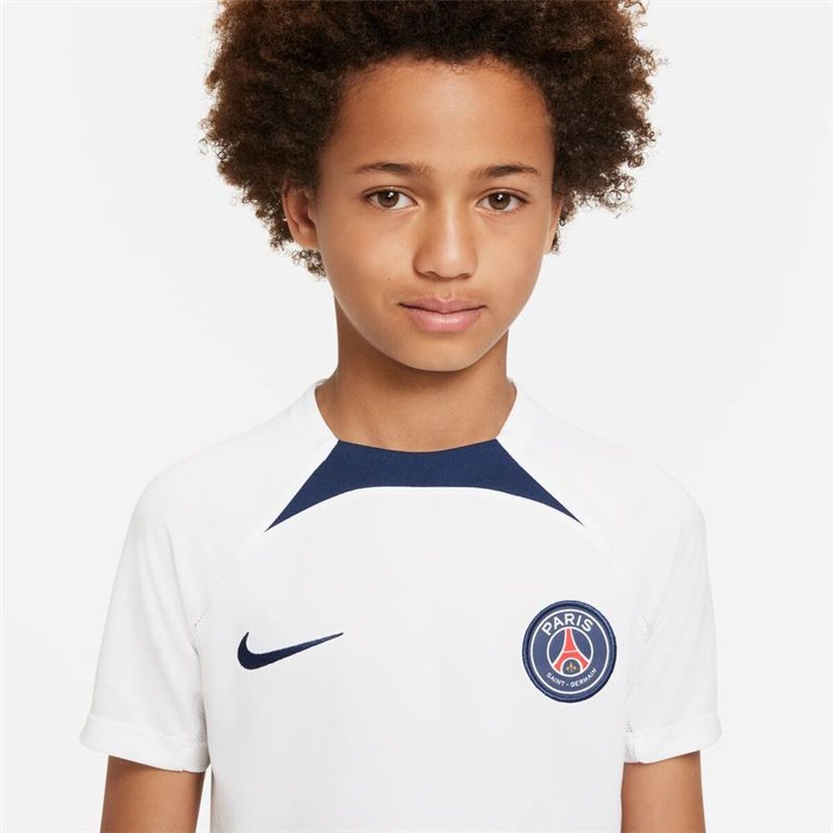 Children's Short Sleeved Football Shirt Nike París Saint-Germain Strike White-8