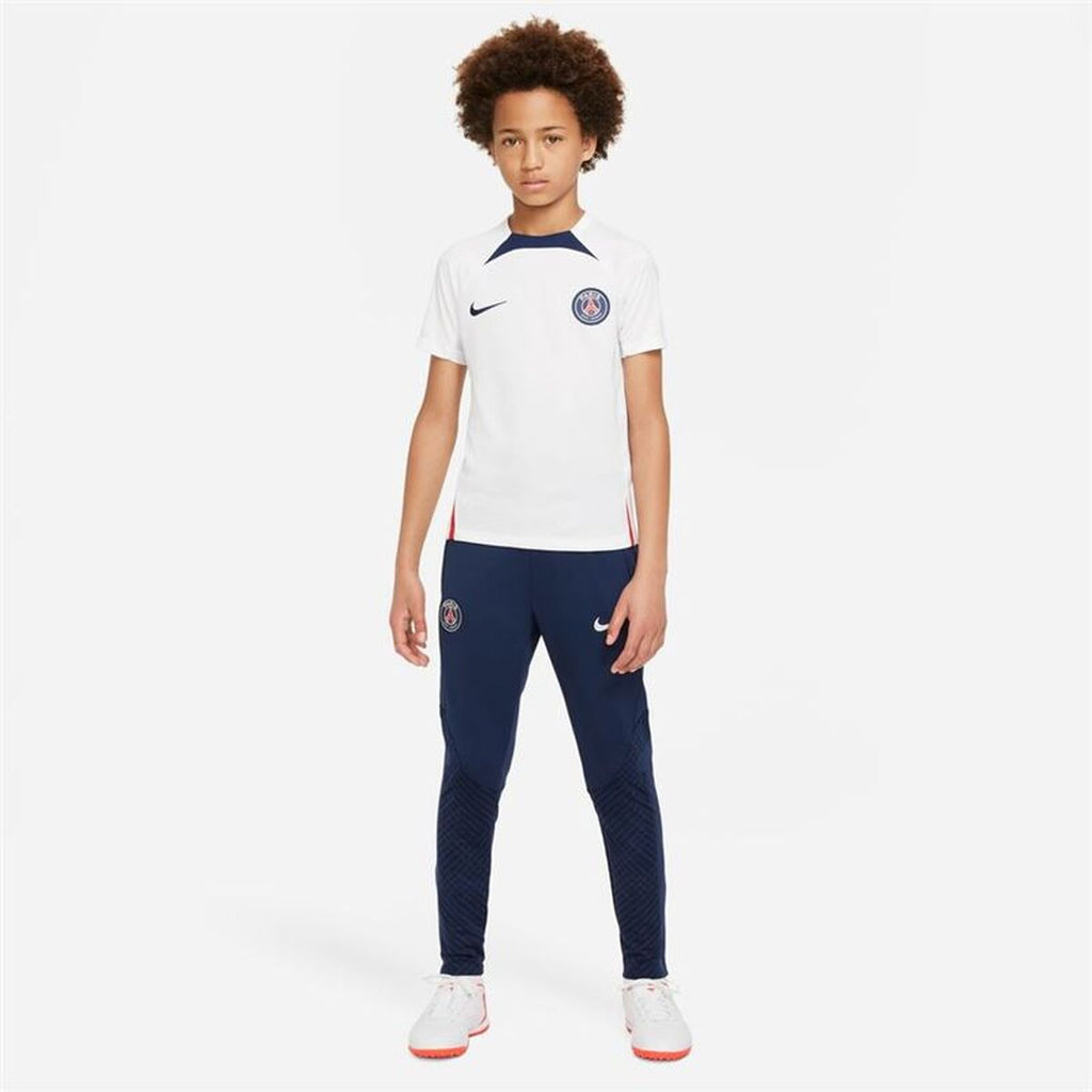 Children's Short Sleeved Football Shirt Nike París Saint-Germain Strike White-5