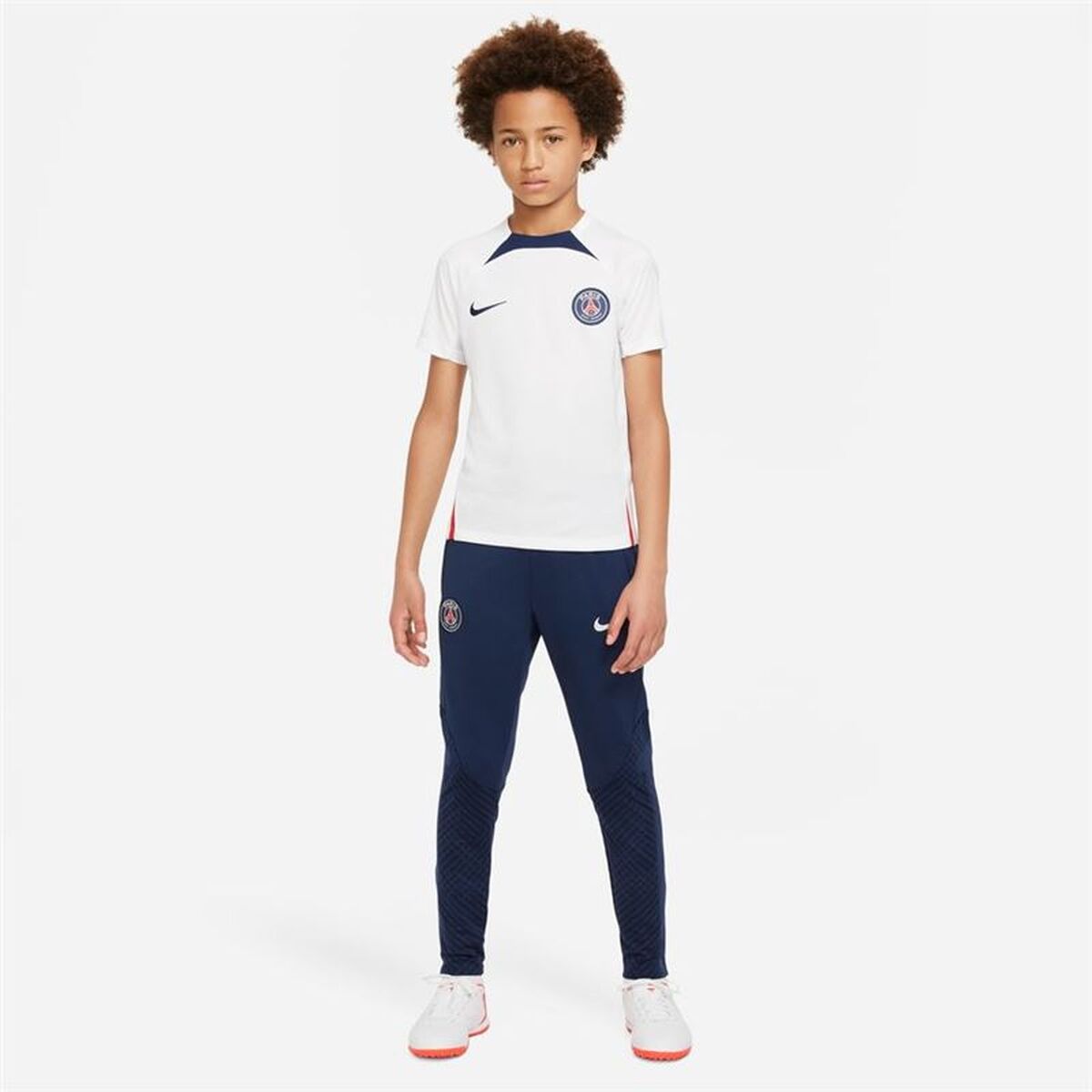 Children's Short Sleeved Football Shirt Nike París Saint-Germain Strike White-5