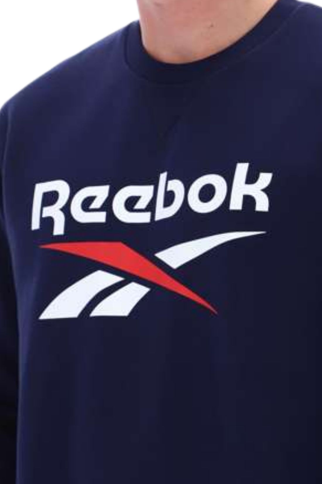 REEBOK - Men's Julian 2-Color Logo fleece sweatshirt  - Size XL-5