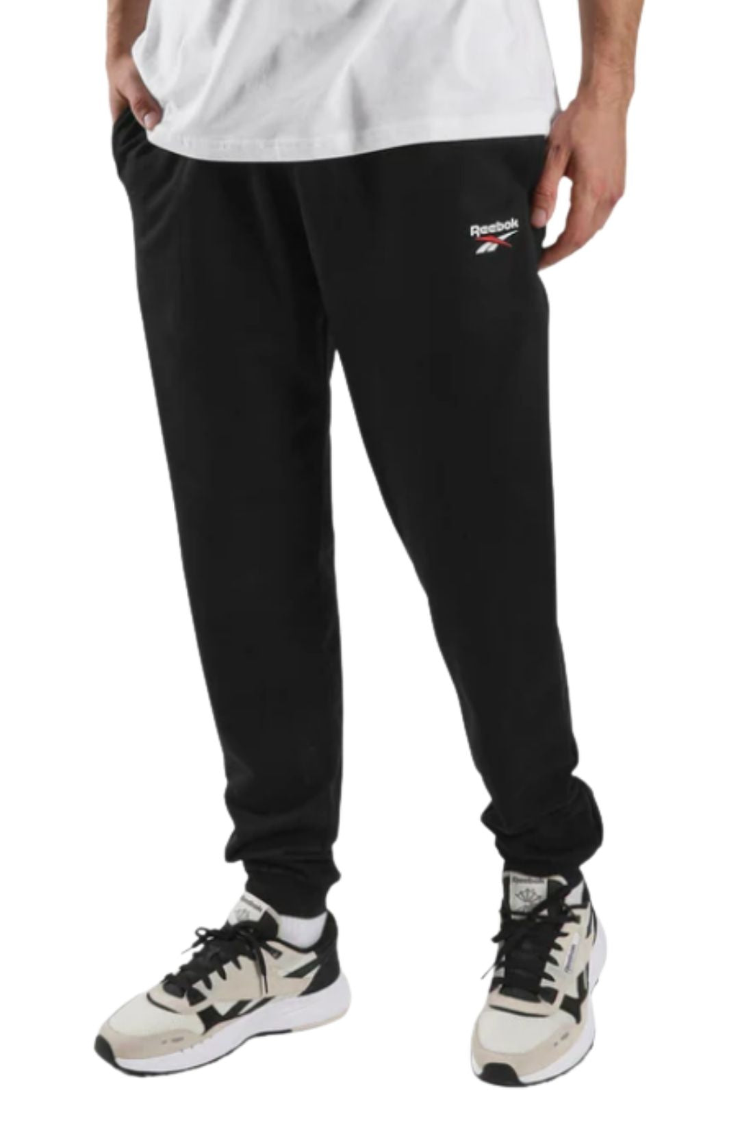 REEBOK - Pantalones deportivos para hombre con logo pequeño