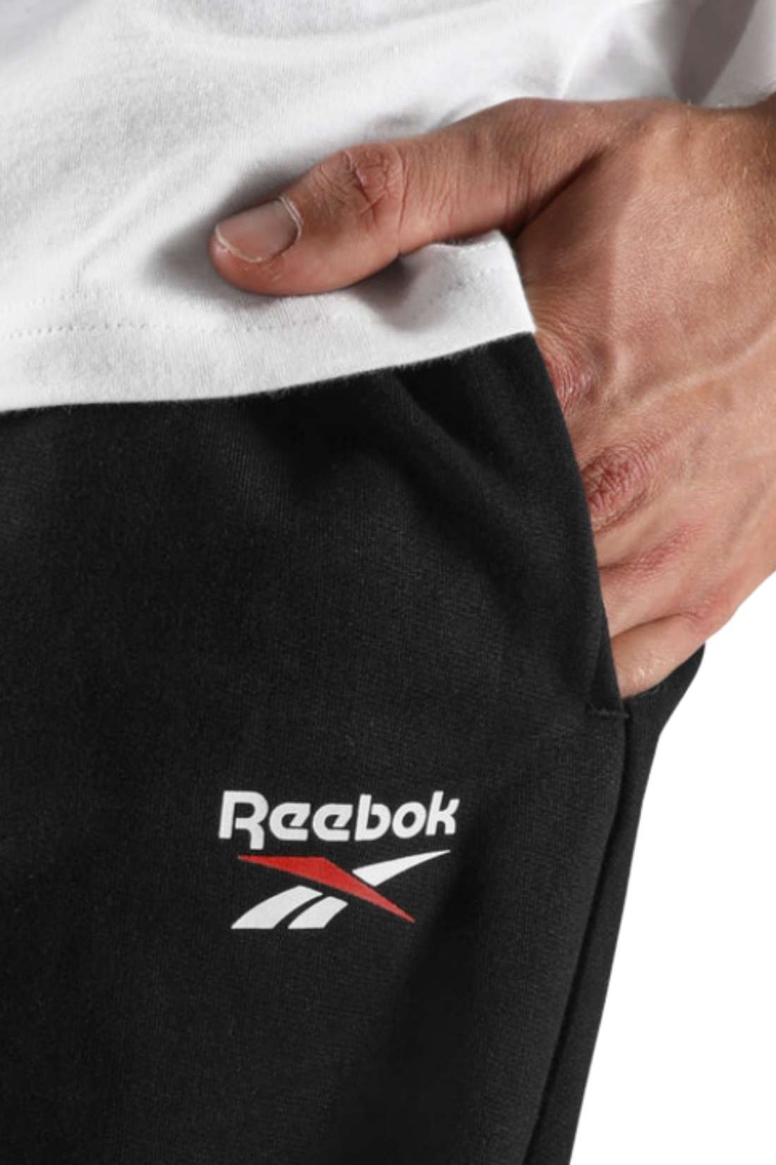 REEBOK - Pantalones deportivos para hombre con logo pequeño