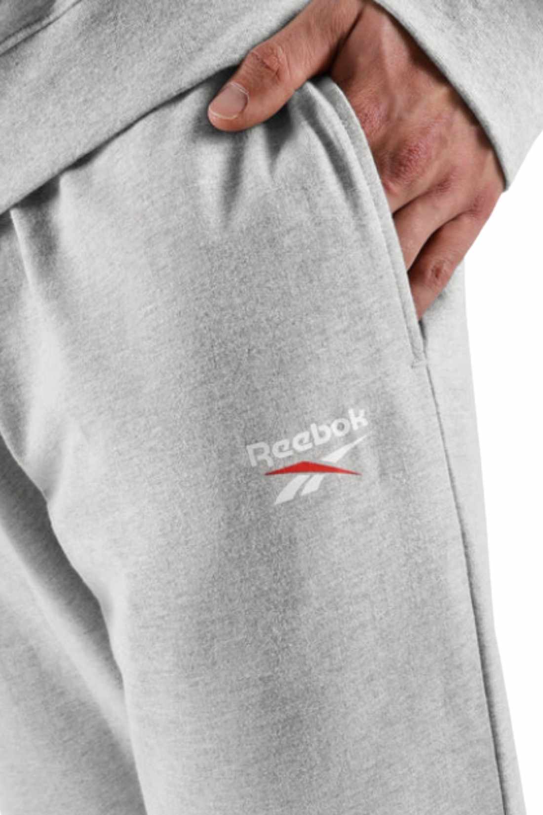 REEBOK - Pantalones deportivos para hombre con logo pequeño
