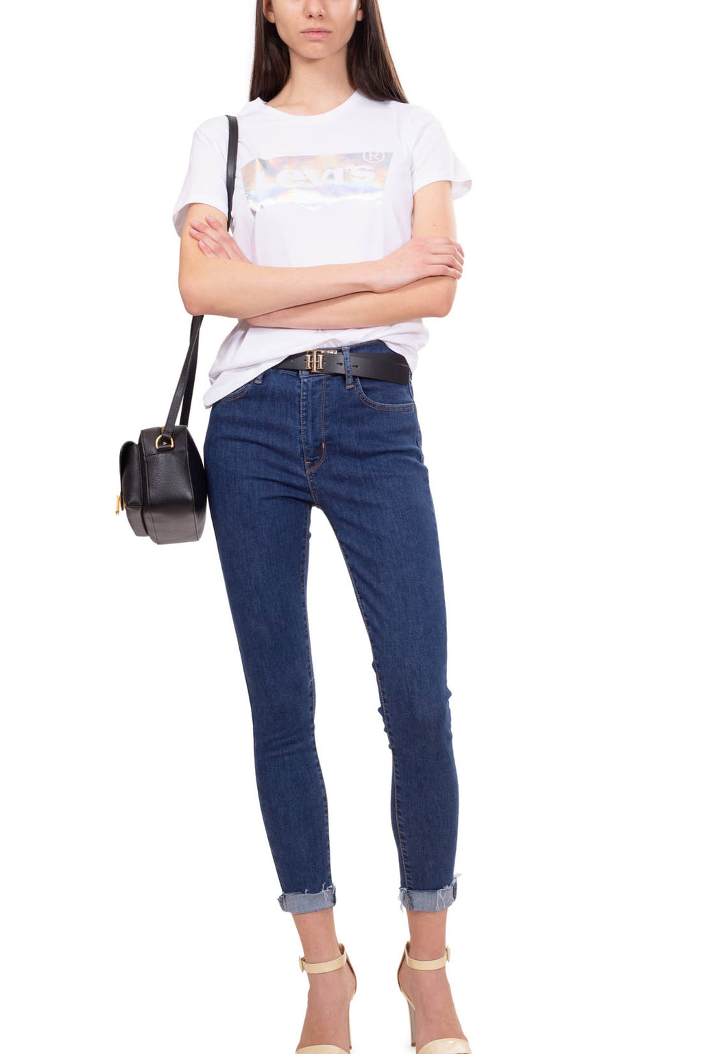 LEVI'S - Women's floral Batwing logo T-shirt  - Size S-7