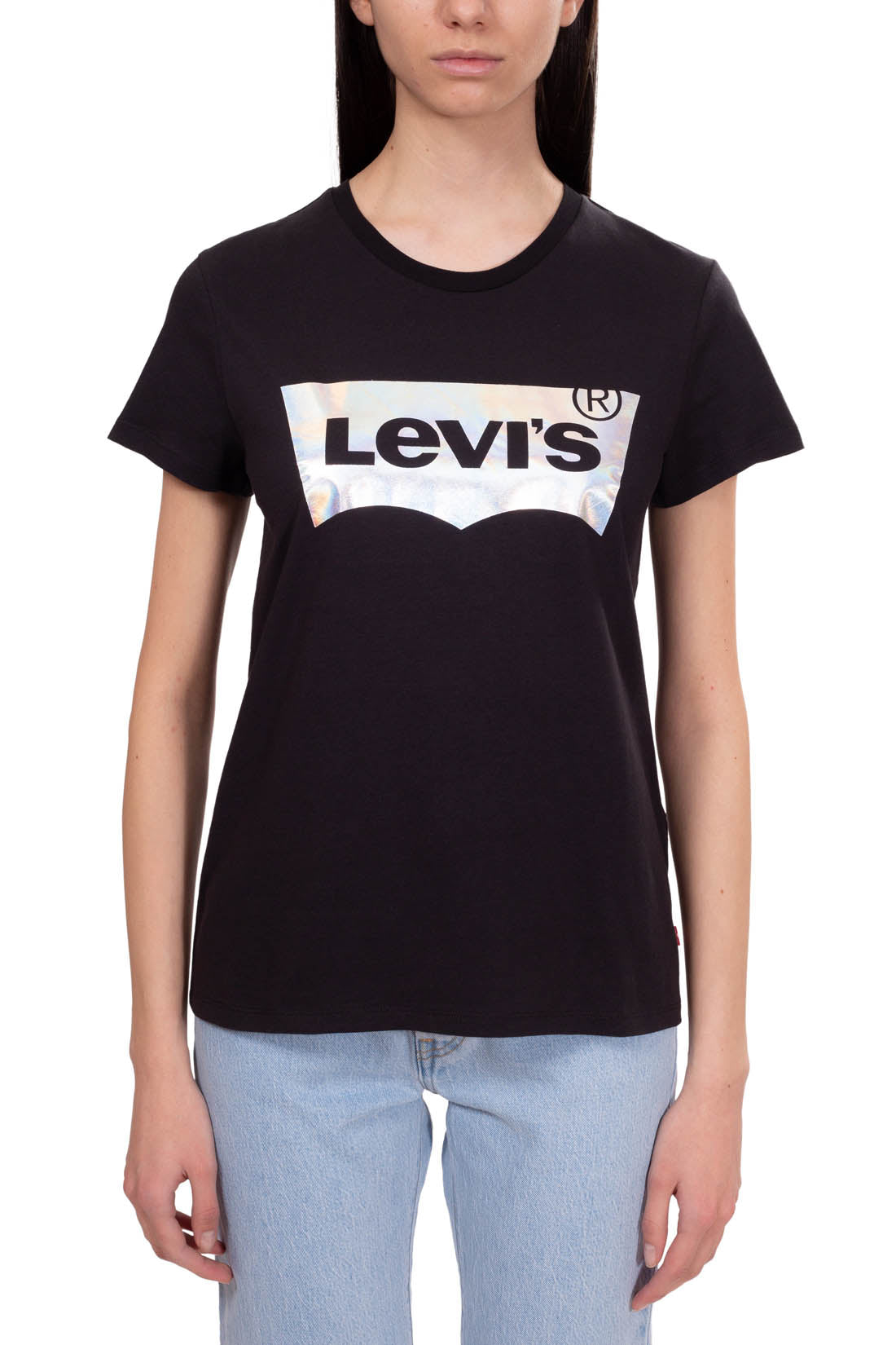 LEVI'S - Women's floral Batwing logo T-shirt  - Size S-9