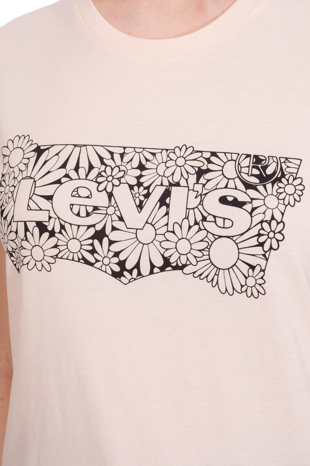 LEVI'S - Women's floral Batwing logo T-shirt  - Size S-12