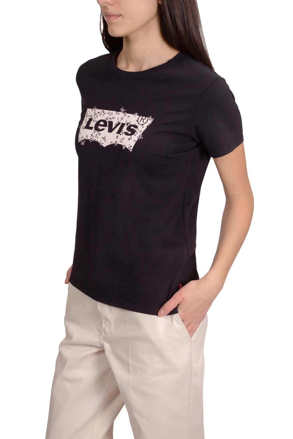 LEVI'S - Women's T-shirt with floral logo-3