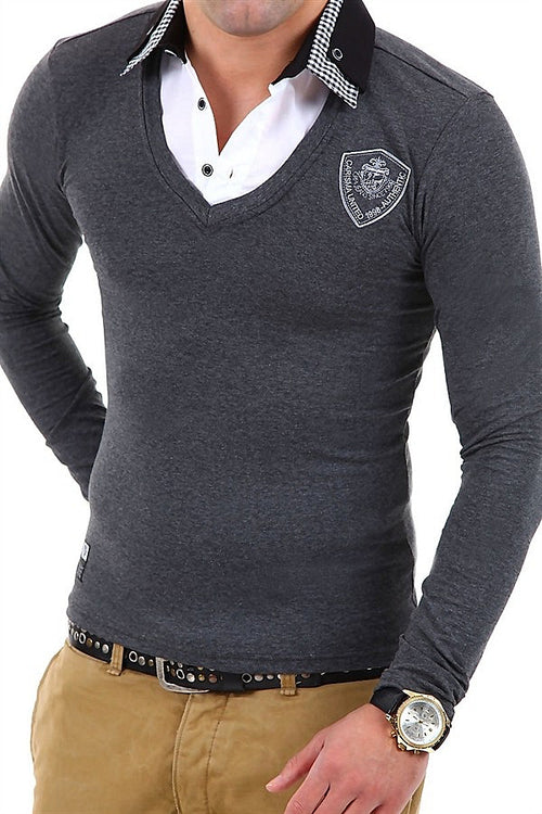 CRM MEN'S BLOUSE - GRAY 7920-1-0