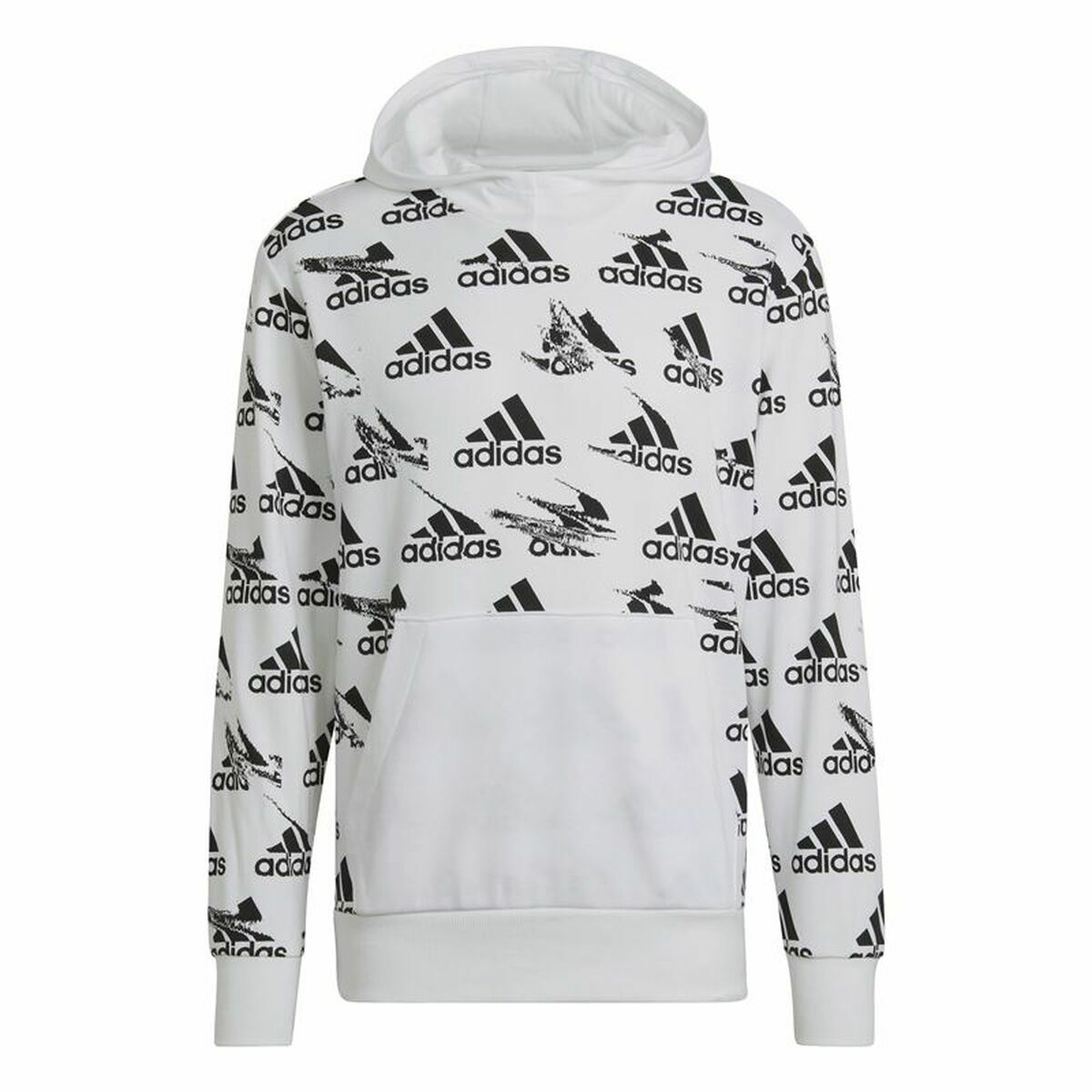 Sudadera con capucha para hombre Adidas Essentials Brandlove blanca-0