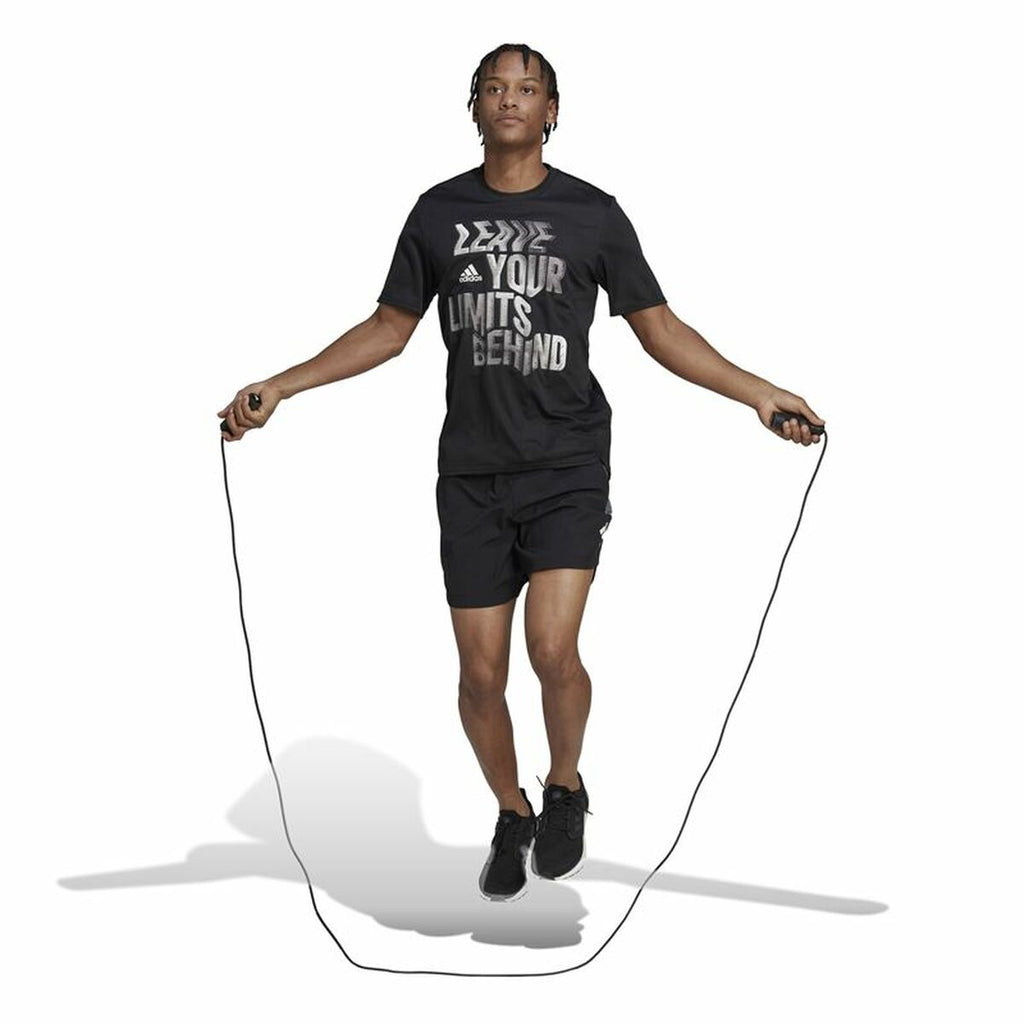 Camiseta de manga corta para hombre Adidas HIIT negra-4