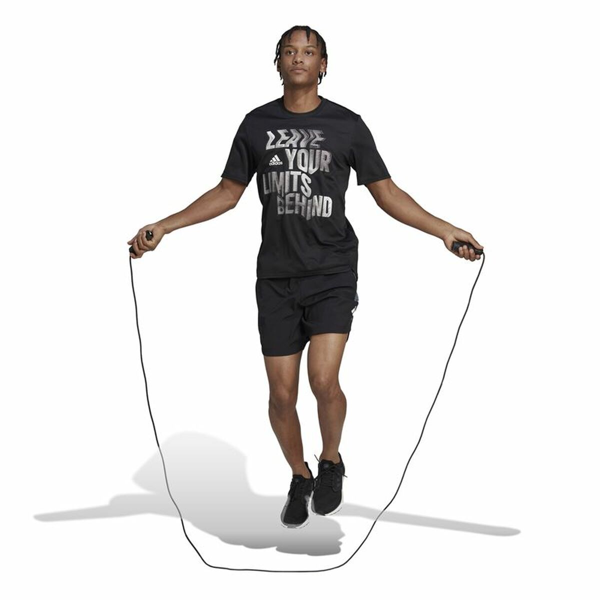Camiseta de manga corta para hombre Adidas HIIT negra-4
