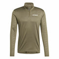 Sudadera de hombre sin capucha Adidas Mst Half Zip Ls Marrón-0