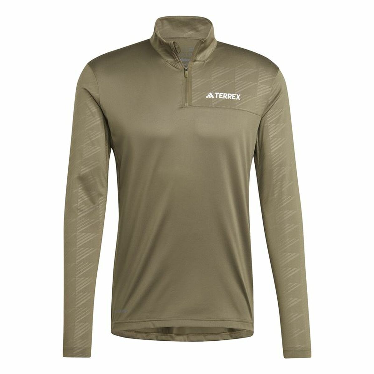 Sudadera de hombre sin capucha Adidas Mst Half Zip Ls Marrón-0