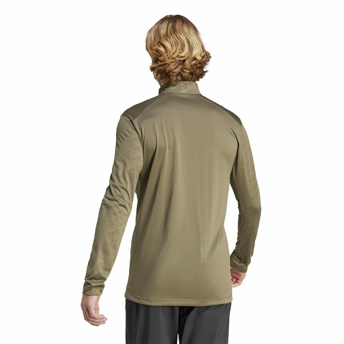 Sudadera de hombre sin capucha Adidas Mst Half Zip Ls Marrón-4