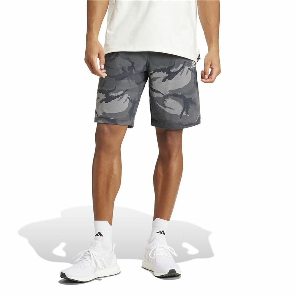 Pantalones cortos deportivos Adidas Camuflaje Gris-5