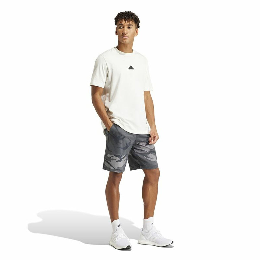 Pantalones cortos deportivos Adidas Camuflaje Gris-4