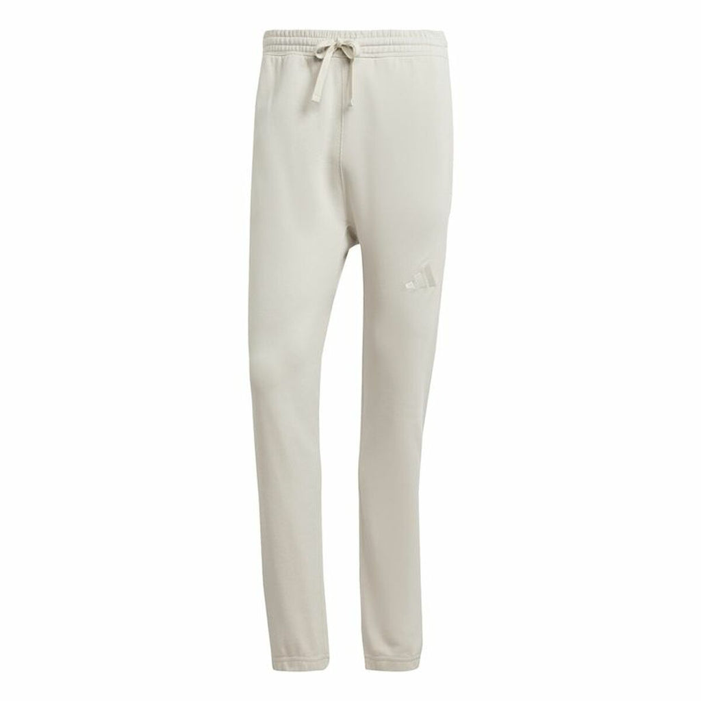 Pantalones deportivos largos Adidas All Szn French Terry Regular Tapered Blanco Beige para hombre-0