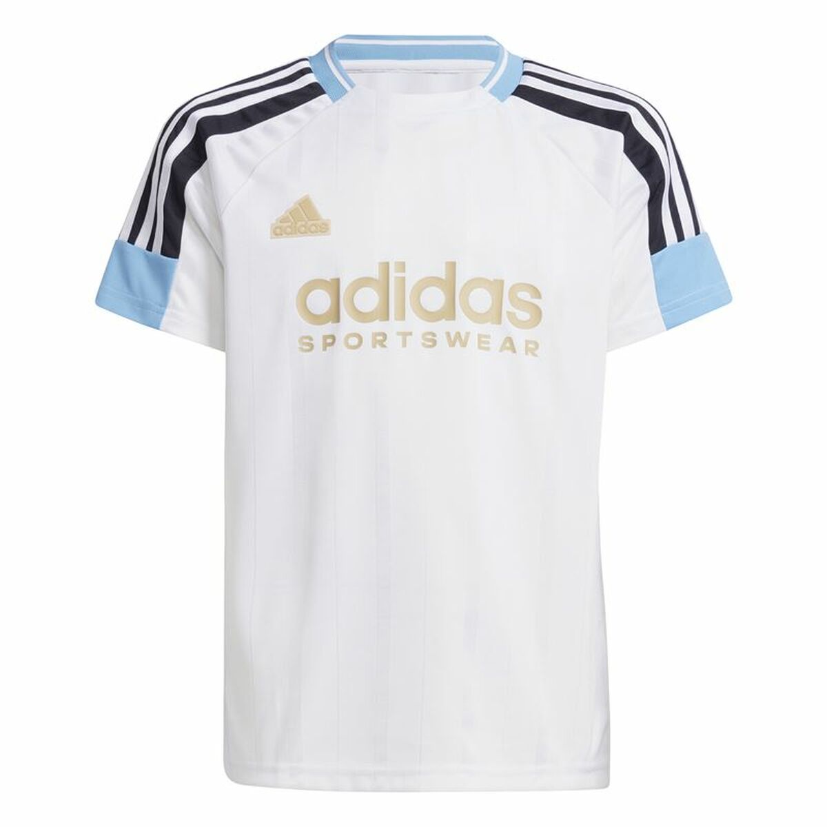 Camiseta infantil de manga corta Adidas Nations blanca-0
