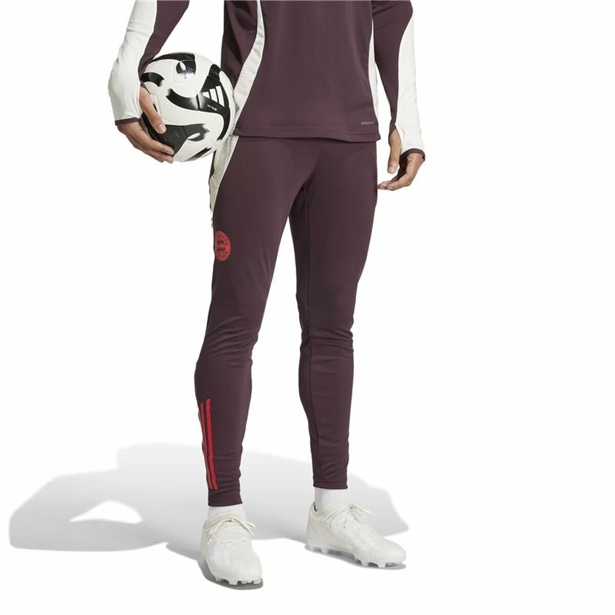 Pantalones deportivos largos Adidas FC Bayern 24/25 Tiro24 Marrón Granate para hombre-6