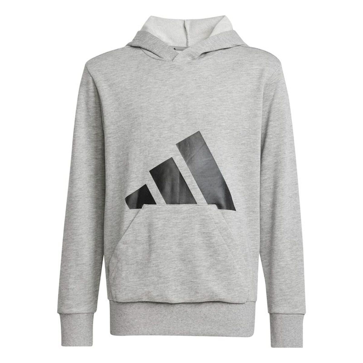 Sudadera con capucha para niña Adidas Big Logo French Terry Hd Gris claro-9