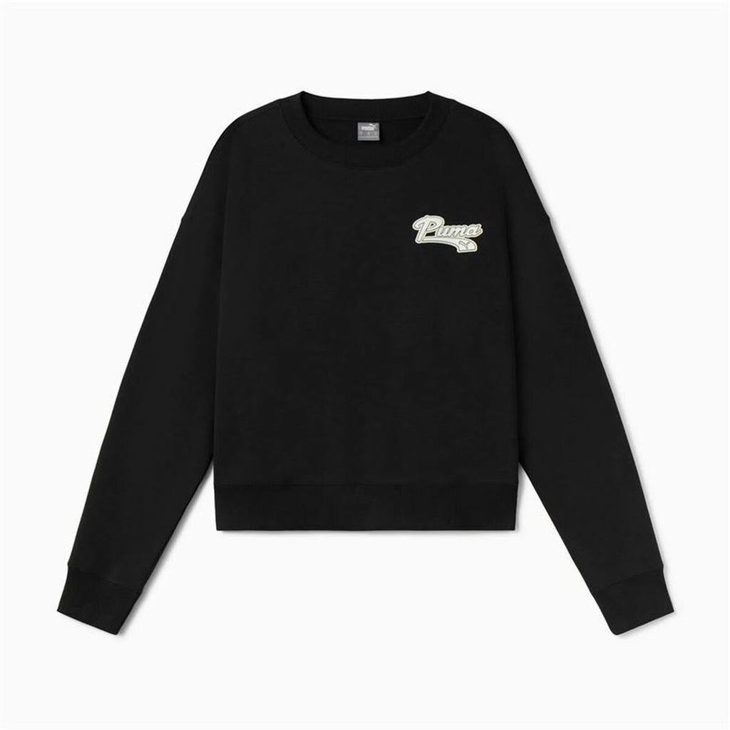 Women’s Sweatshirt without Hood Puma Puma Script Crew Fl Mujer-0