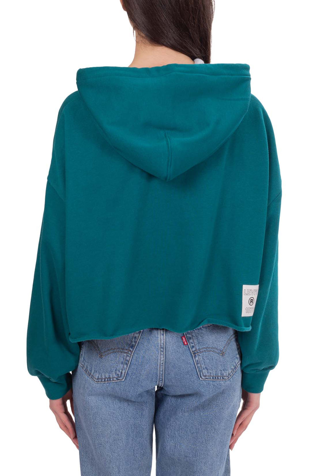 LEVIS - Felpa donna crop oversize con cappuccio-2
