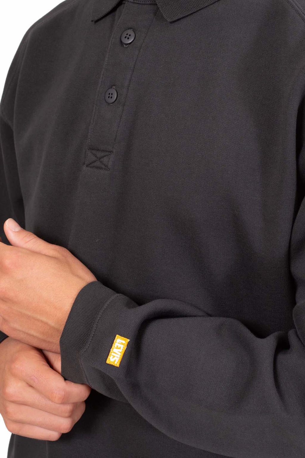 LEVI'S - Men's winter oversize sweatshirt with polo shirt design-8