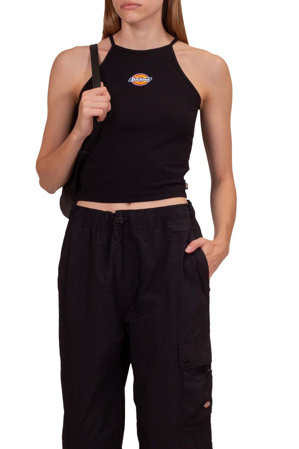 DICKIES - Women's slim logo top  - Size L-3