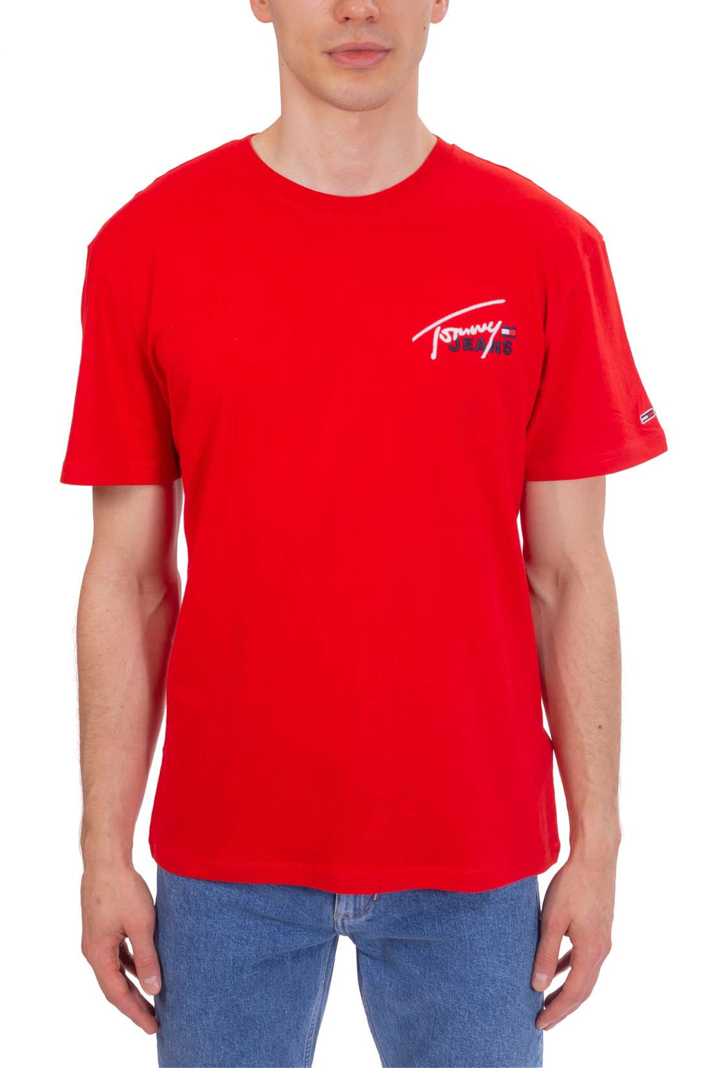 TOMMY JEANS - Men's relaxed T-shirt with signature logo  - Size S-1