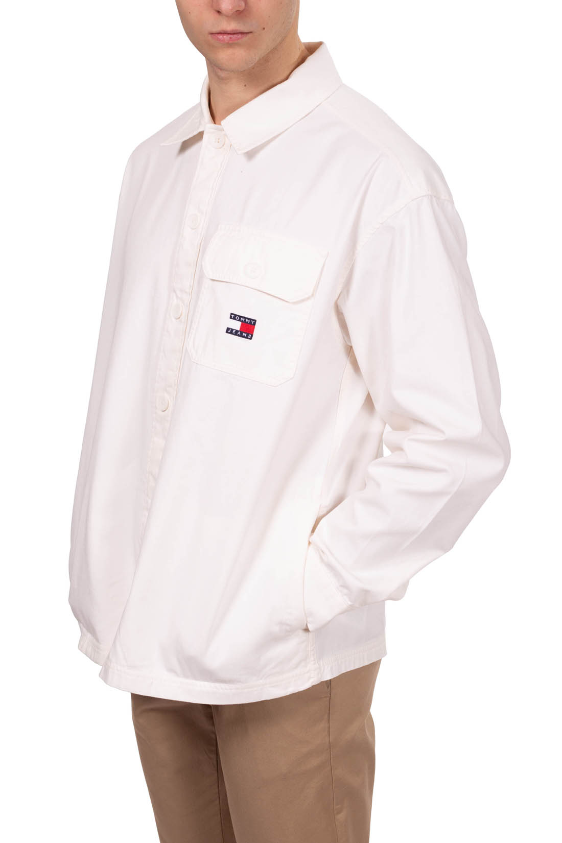 TOMMY JEANS - Men's oversized varsity shirt with back logo-3