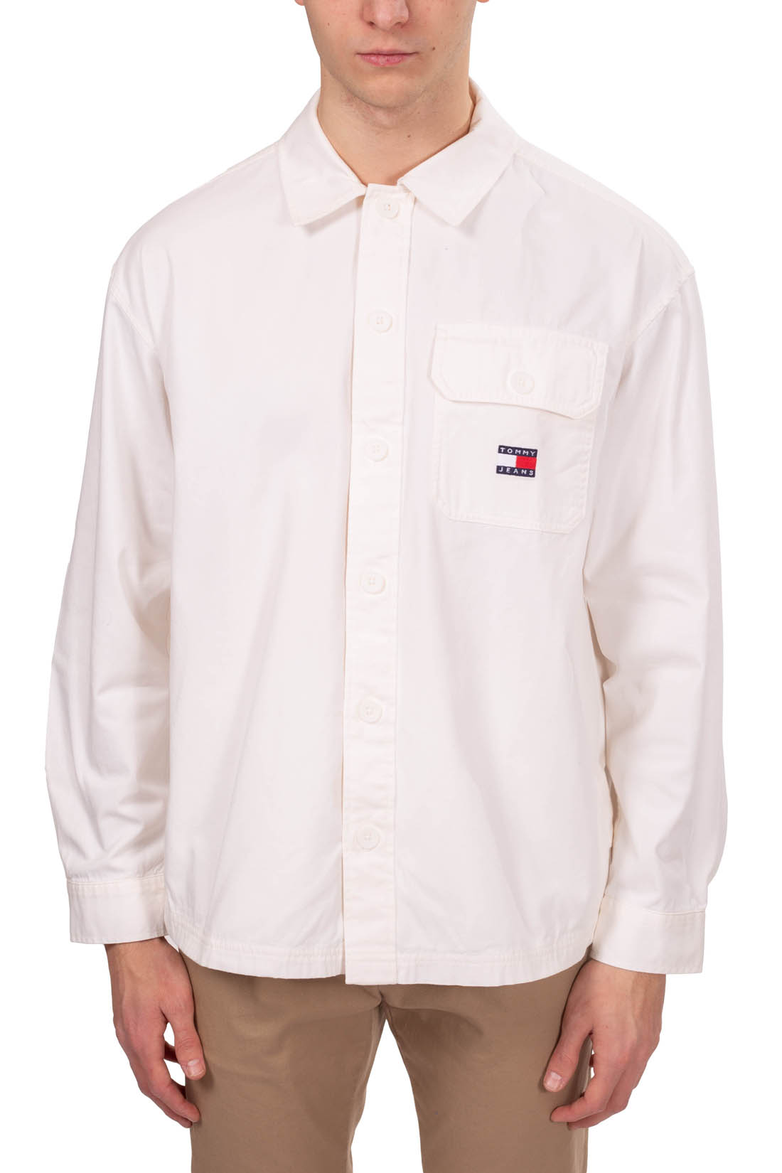 TOMMY JEANS - Men's oversized varsity shirt with back logo-1