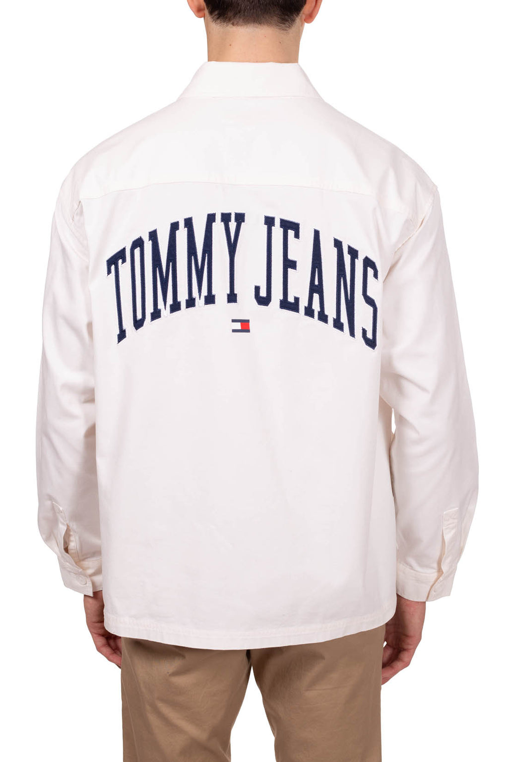 TOMMY JEANS - Men's oversized varsity shirt with back logo-2
