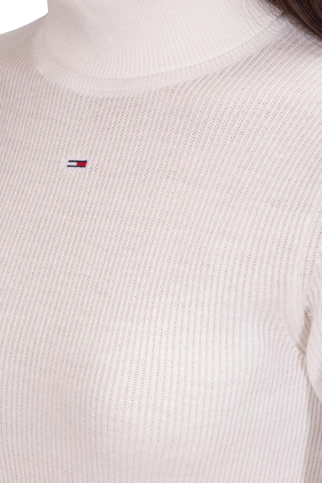 TOMMY JEANS - Women's slim ribbed turtleneck sweater  - Size L-12