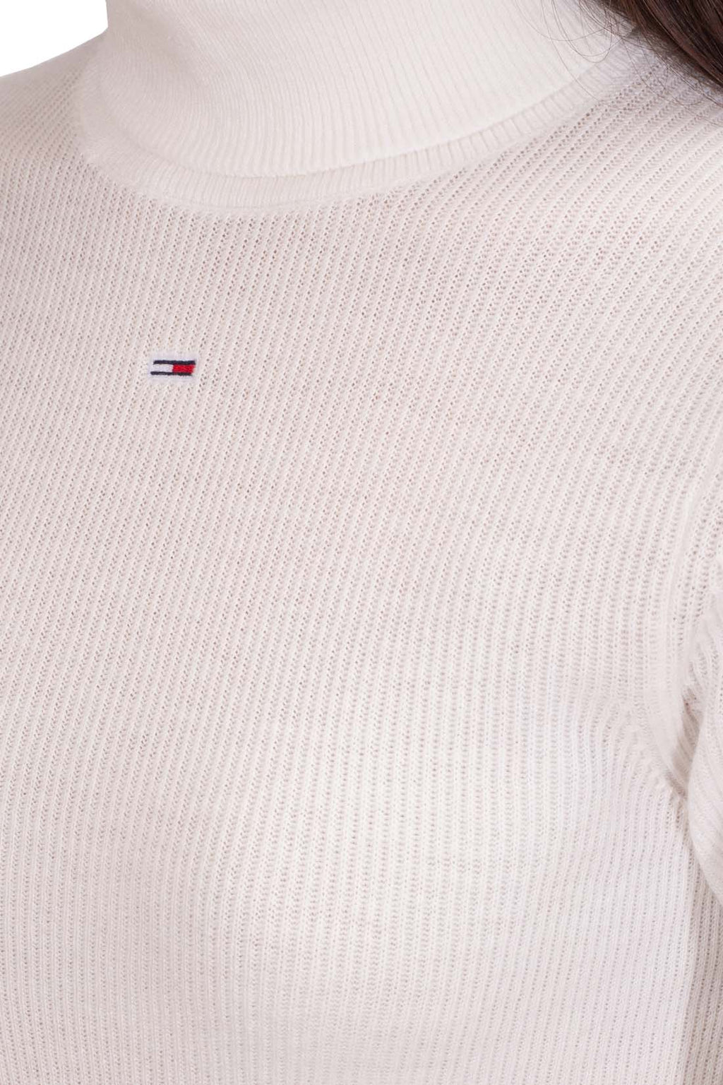 TOMMY JEANS - Women's slim ribbed turtleneck sweater  - Size L-16