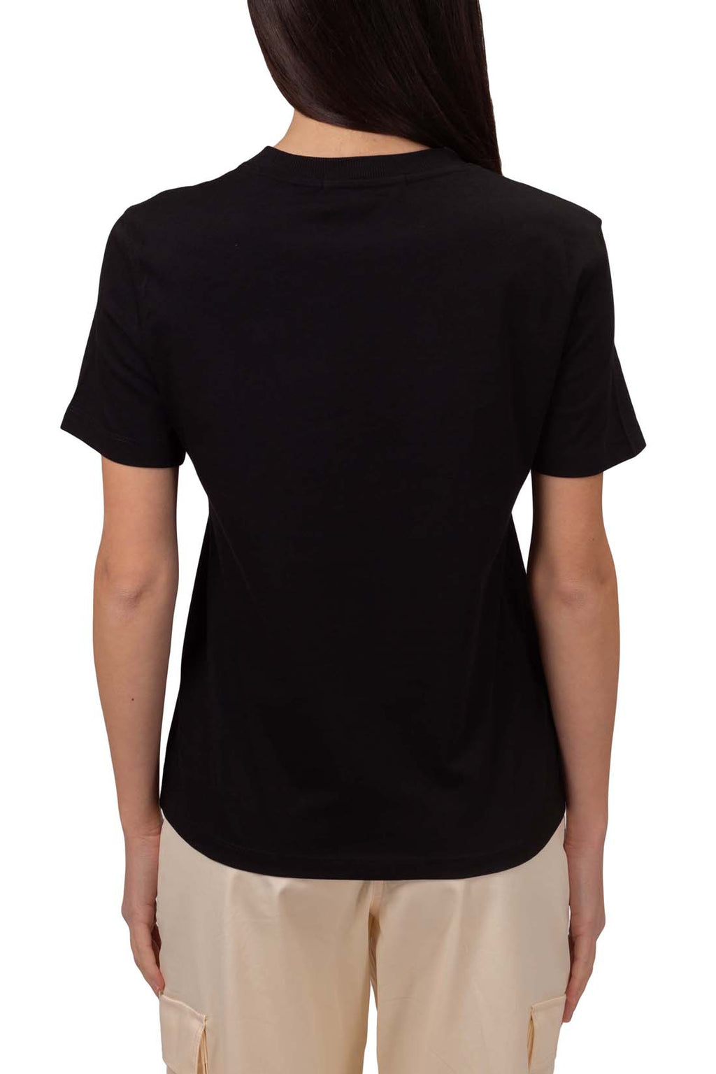CALVIN KLEIN JEANS - Women's regular T-shirt with monogram patch  - Size L-6