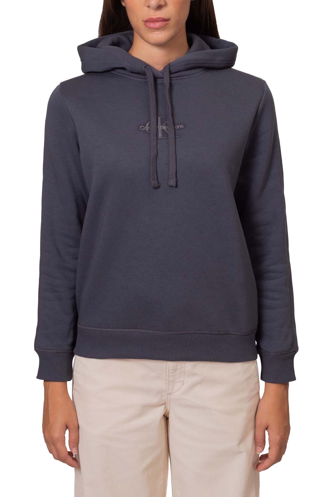 CALVIN KLEIN JEANS - Women's winter logo hoodie  - Size L-35