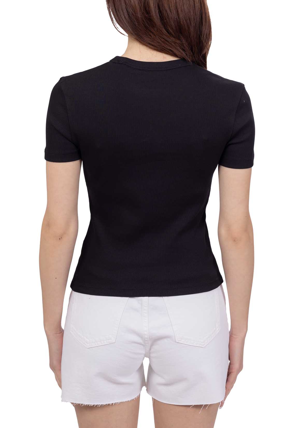 CALVIN KLEIN JEANS - Women's ribbed slim T-shirt-6