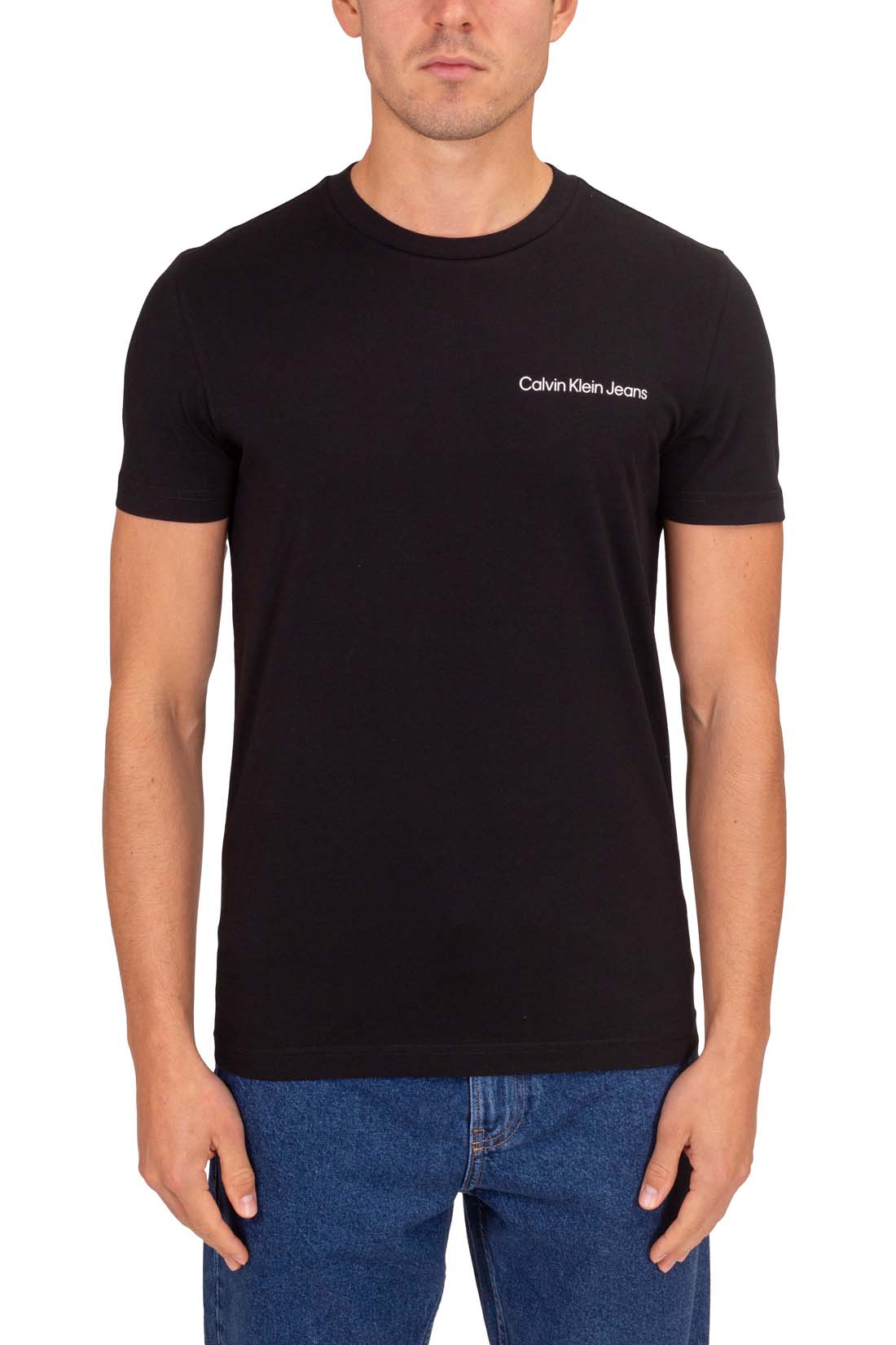CALVIN KLEIN JEANS - Men's slim T-shirt with small logo  - Size XL-9