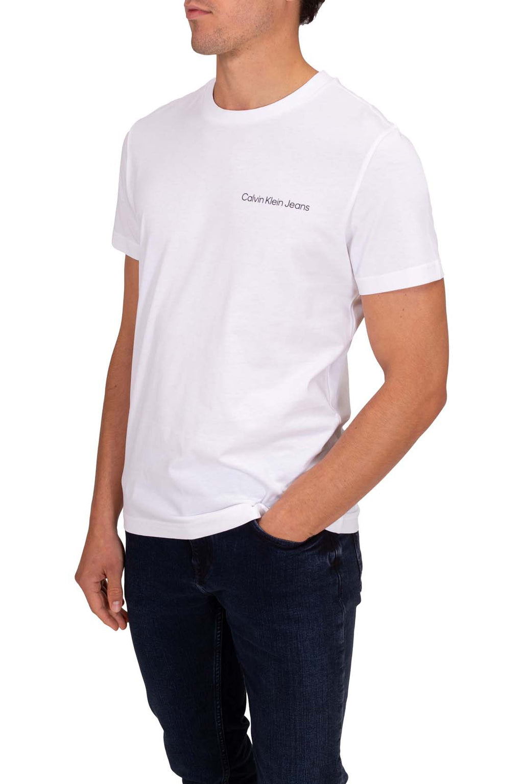 CALVIN KLEIN JEANS - Men's slim T-shirt with small logo  - Size XL-31