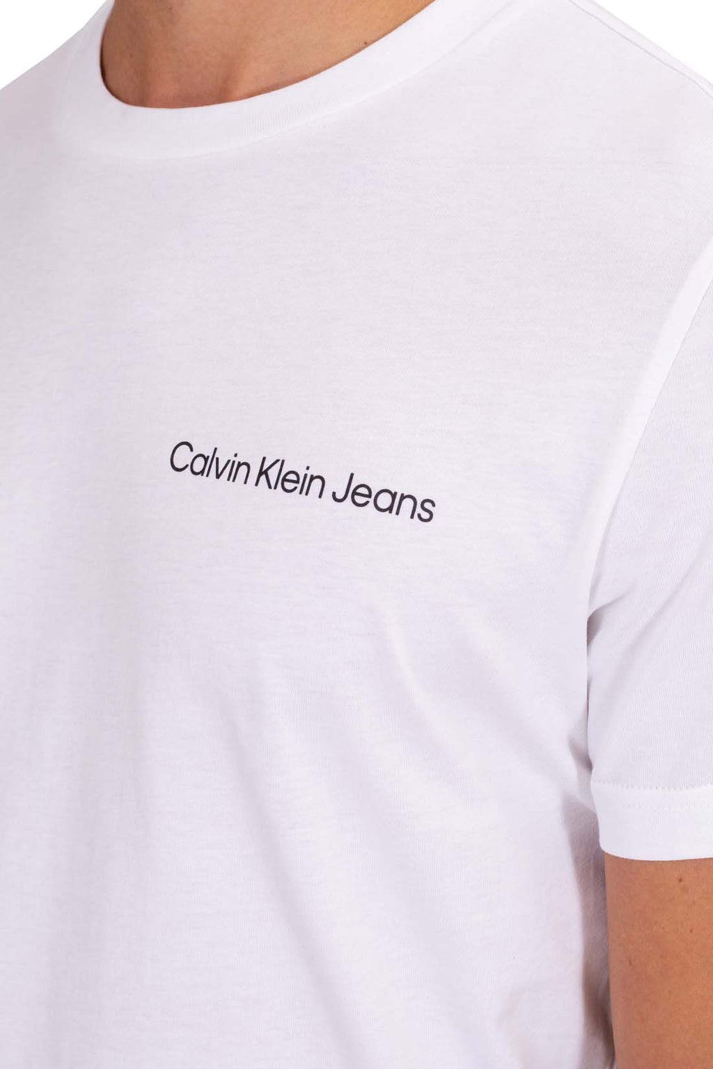 CALVIN KLEIN JEANS - Men's slim T-shirt with small logo  - Size XL-16