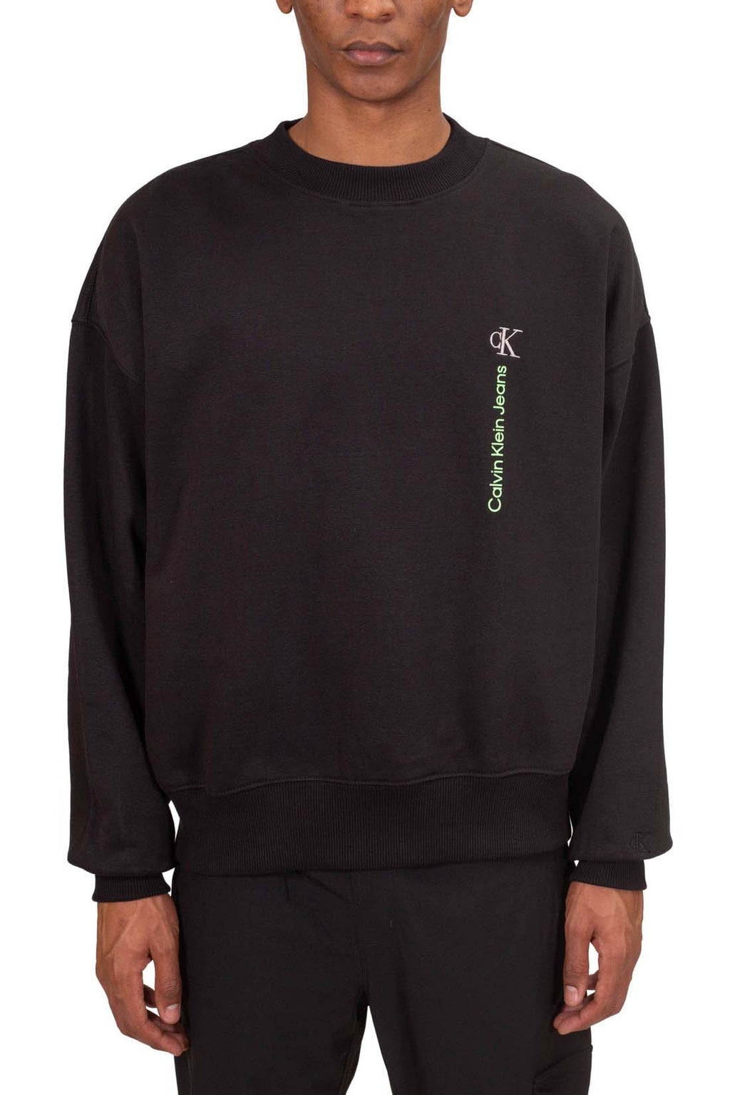 CALVIN KLEIN JEANS - Men's relaxed logo crewneck sweatshirt-1