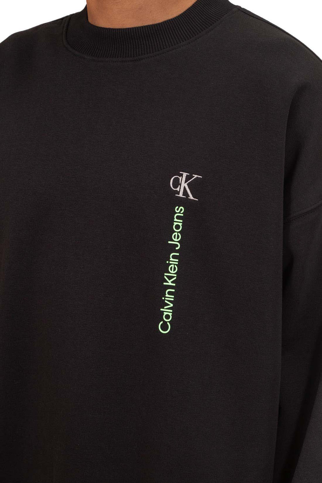 CALVIN KLEIN JEANS - Men's relaxed logo crewneck sweatshirt-0