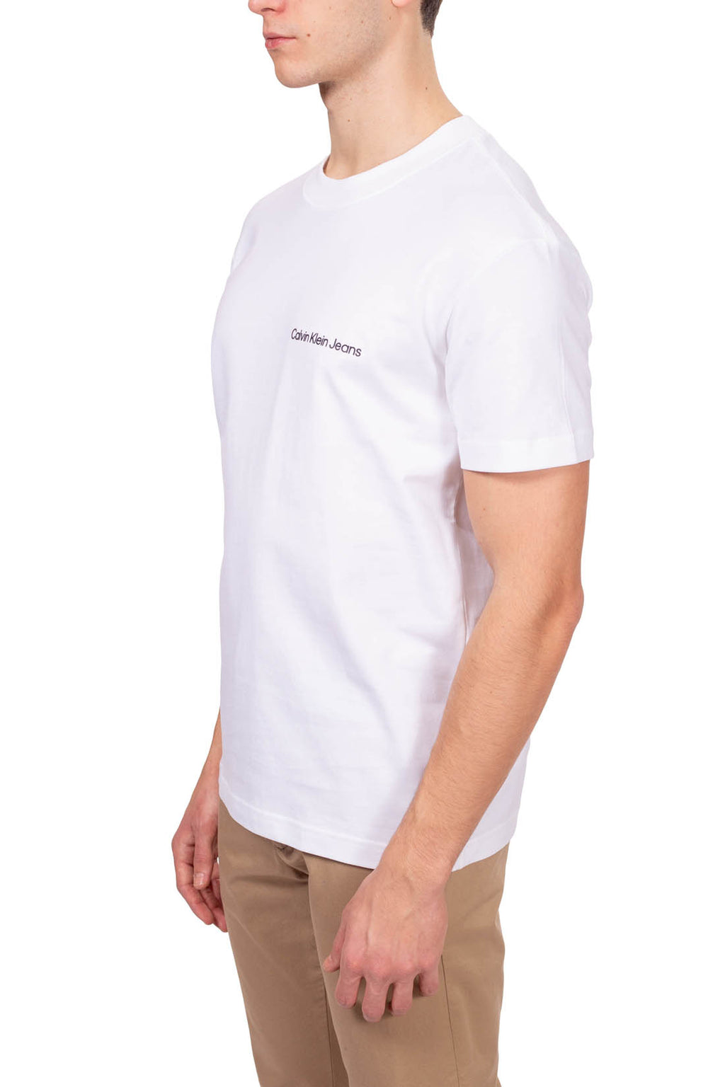 CALVIN KLEIN JEANS - Men's T-shirt with linear logo  - Size XL-15