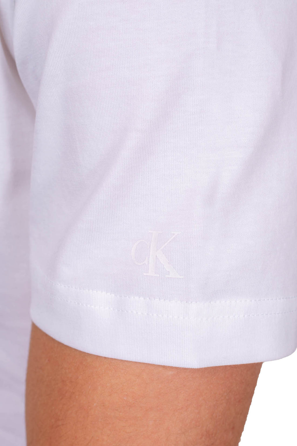 CALVIN KLEIN JEANS - Men's T-shirt with linear logo  - Size XL-0