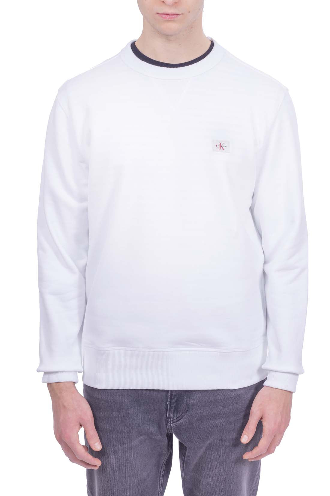 CALVIN KLEIN JEANS - Men's summer crewneck sweatshirt with logo  - Size XL-35