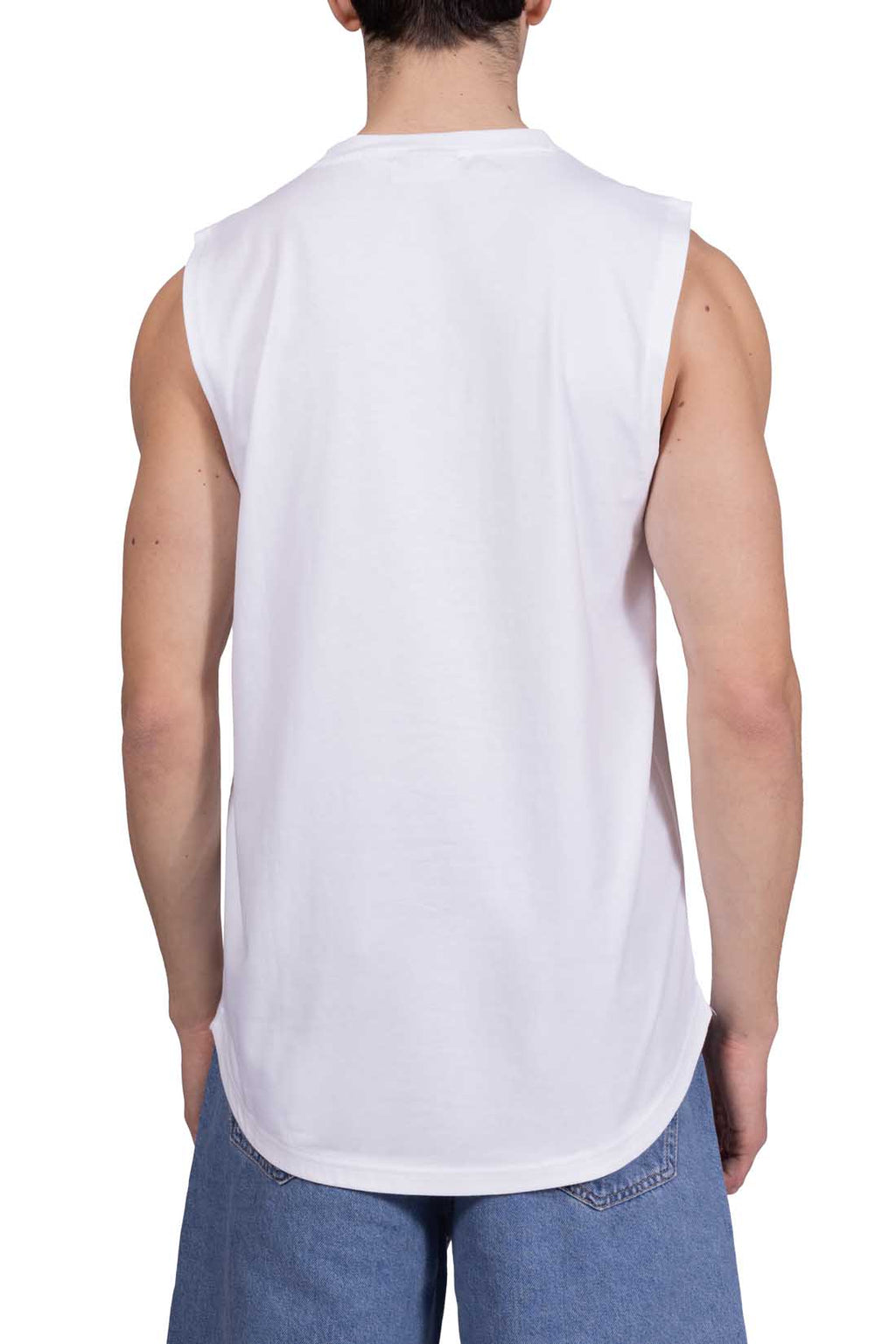 CALVIN KLEIN JEANS - Men's long tank top with logo patch  - Size L-22